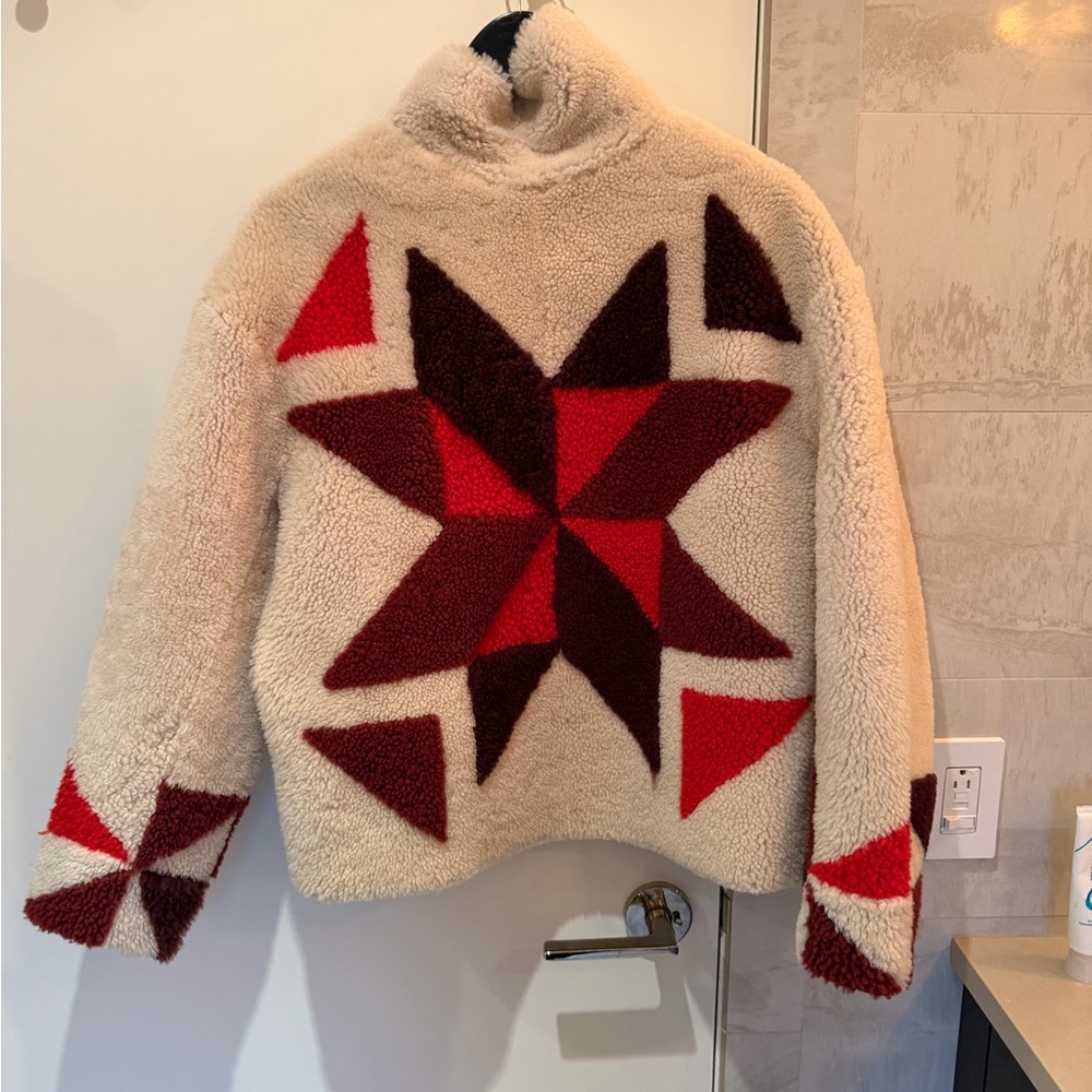 Isabel Marant Multicolor Shearling Jacket Size Small - Picture 4 of 4